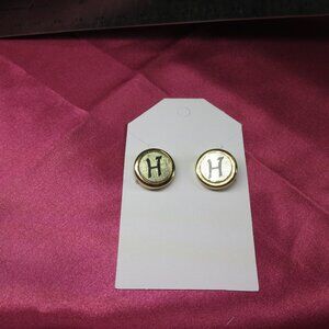 Button Covers Letter "H" Gold tone